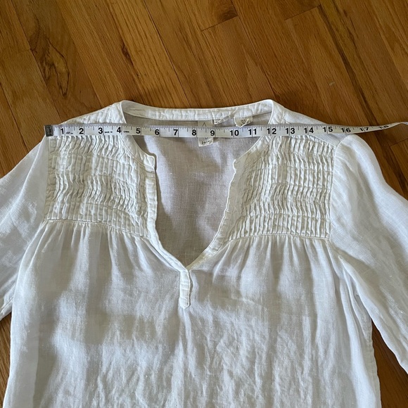 Nice, white, linen blouse - Picture 7 of 10